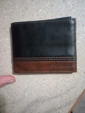 Columbia Black and Brown Bi-Fold Wallet
